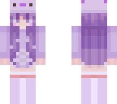 minecraft skin purple hair girl - Google Search