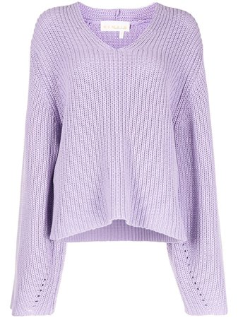 Shop REMAIN ribbed-knit V-neck sweater with Express Delivery - FARFETCH