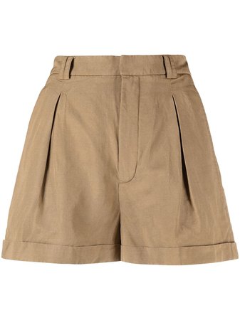 Saint Laurent pleat-detail casual shorts - FARFETCH