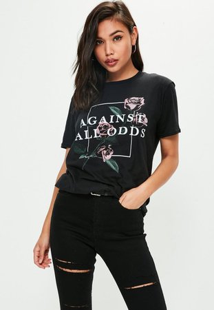 Black-printed-t-shirt - TheGirlNamedSig's Sta.sh