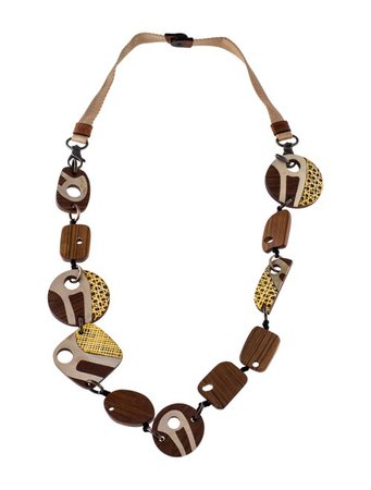 Marni Wood Collar Necklace - Necklaces - MAN86592 | The RealReal