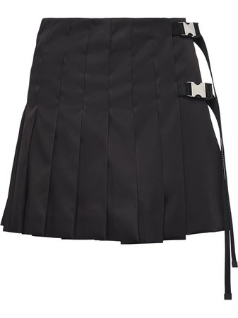 Prada Buckle Pleated Wrap Skirt - Farfetch