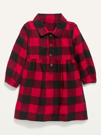 Plaid Flannel Shirt Dress for Baby | Old Navy