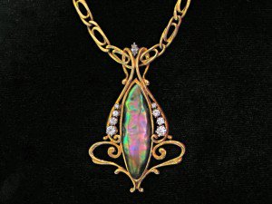 Kirk Milette Jewelry - Abalone Pearl 'Mother of Pearl' Pendant with Diamonds