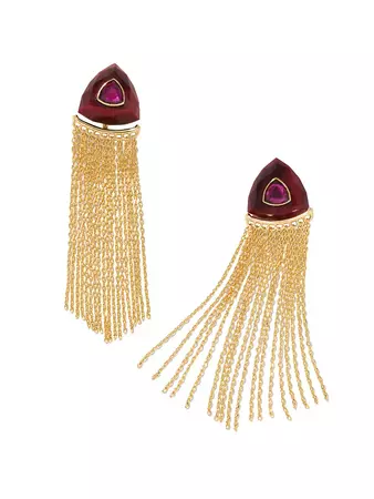 Kendra Scott Arden 14K Gold-Plated & Cubic Zirconia Tassel Earrings
