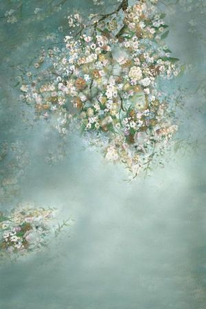 Kate Painting Blue Spring Flowers Backdrop – Katebackdrop