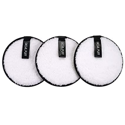 Amazon.com: Vtrem 3 PCs Makeup Remover Pads Reusable Soft Facial Cleaning Puffs Towels Christmas gifts Washable Make Up Removing Cloth Microfiber Multi-function, Black : Beauty & Personal Care
