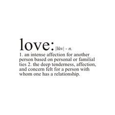 Love definition text