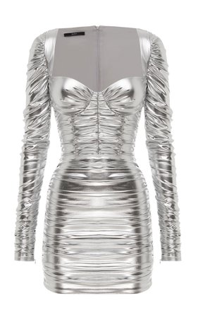 Paxton Ruched Metallic Lycra Mini Dress By Alex Perry | Moda Operandi