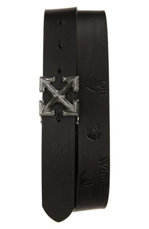 Off-White Arrow Buckle Leather Belt | Nordstrom
