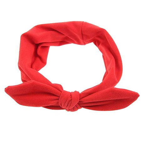 Pop Your Dream Vintage Adults Elastic Headband Cute Bunny Ears Bow Stylish Hairband Twisted Hair Decor Accessory Red at Amazon Women’s Clothing store: