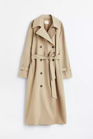 Double-breasted Trench Coat - Beige - Ladies | H&M CA