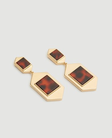 Hexagon Drop Earrings | Ann Taylor