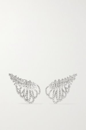 White gold 18-karat white gold diamond earrings | YEPREM | NET-A-PORTER