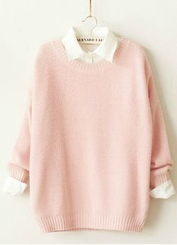 pastel pink sweater
