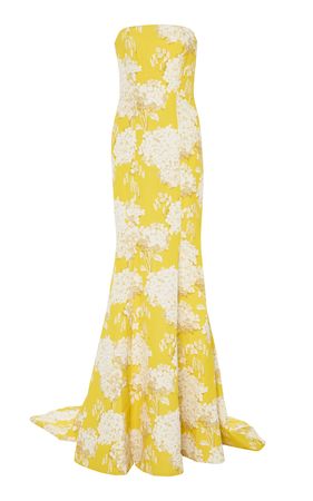 Strapless Floral Gown by Monique Lhuillier | Moda Operandi