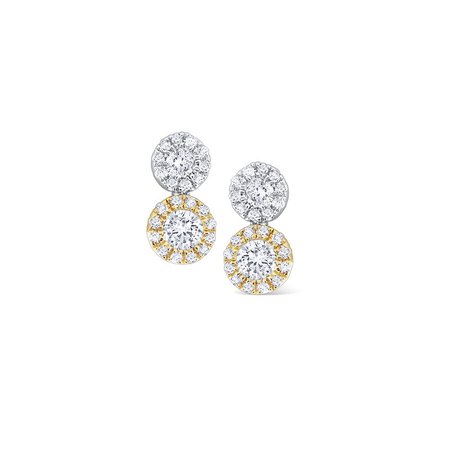 two tone diamond earrings - Google Search