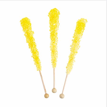 Yellow Rock Candy Lollipops