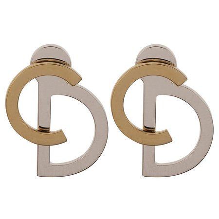 "YOUR DIOR" Gold and Silver Tone EARRINGS
