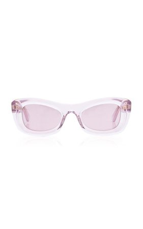 Square-Frame Clear Acetate Sunglasses By Bottega Veneta | Moda Operandi