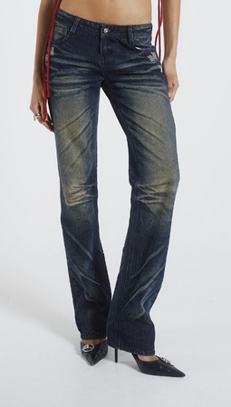 stone wash low rise jeans, jaded london