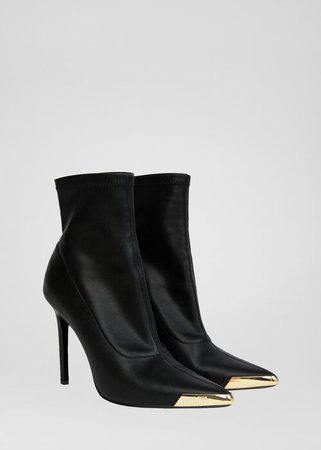 Versace Jeans Couture Logo Gold Tip Ankle Boots for Women | Official Website