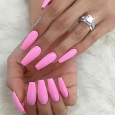 Long Pink Acrylic Nails. (With images) | Pink acrylic nails, Barbie pink nails, Nails tumblr
