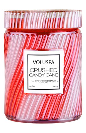 Voluspa Crushed Candy Cane Mini Jar Candle | Nordstrom