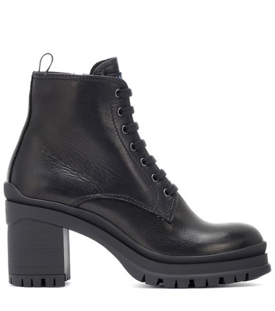 Leather Ankle Boots | Prada - mytheresa.com