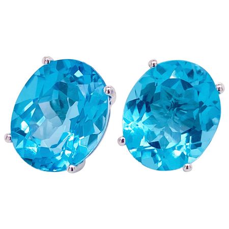 Five Star Jewelry Blue Topaz Earrings