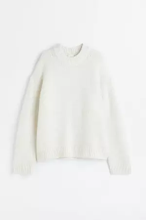 Oversized Sweater - Natural white - Ladies | H&M CA
