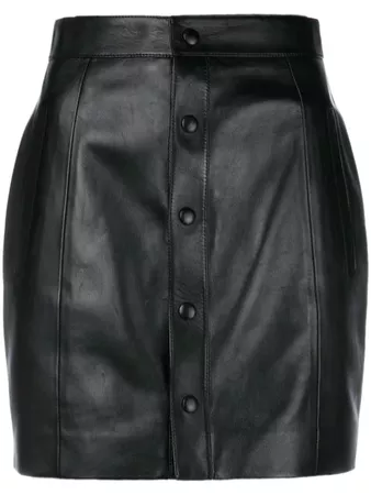 Saint Laurent Fitted Buttoned Up Skirt - Farfetch