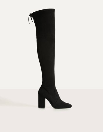 Stretch high-heel over-the-knee boots - Shoes - Bershka Russia