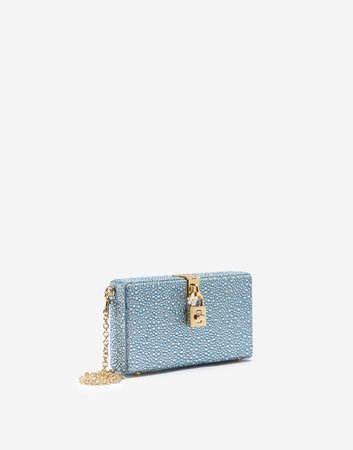 Dolce Box Clutch with Heat-Pressed Rhinestones - Women’s Bags | Dolce&Gabbana