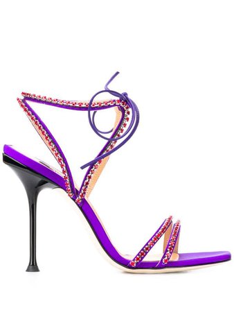Sergio Rossi crystal embellished sandals £730 - Buy Online - Mobile Friendly, Fast Delivery