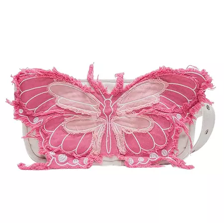 Y2K Aesthetic Butterfly Denim Handbag | Boogzel Clothing