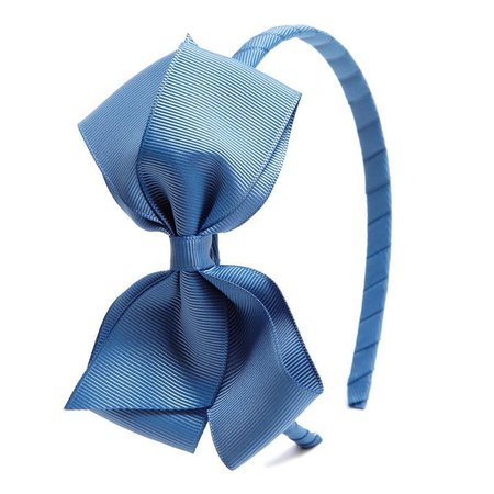 Blue Big Bow Hairband – PEPA AND CO