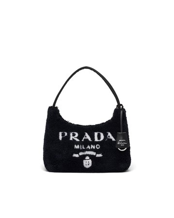 Black/white Re-Edition 2000 terry mini-bag | Prada