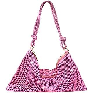 UMREN Rhinestone Hobo Bags for Women Chic Evening Handbag Sparkly Crystal Cluth Purse for Party Club Wedding Rose Gold: Handbags: Amazon.com
