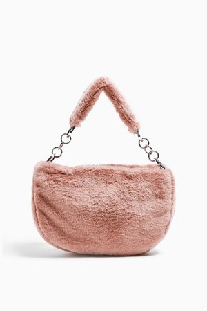 FLORENCE Pale Pink Faux Fur Shoulder Bag | Topshop