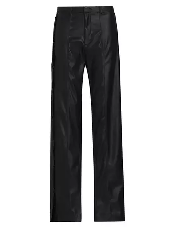 Shop Nonchalant Label Julia Vegan Leather Split-Hem Pants | Saks Fifth Avenue