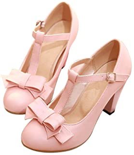 pink mary jane heels