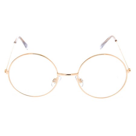 Gold Round Clear Lens Frames | Claire's US