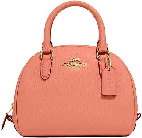 Amazon.com: COACH Women's Sydney Satchel in Crossgrain Leather (Light Coral) : Clothing, Shoes & Jewelry
