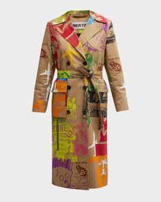 Painted Trench/Raincoat - Womens