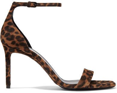 Amber Leopard-print Suede Sandals - Leopard print