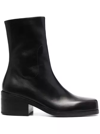 Marsèll Square Toe Leather Ankle Boots
