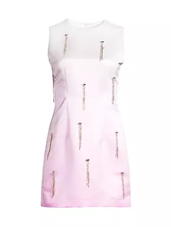 Shop Cynthia Rowley Rhinestone-Embellished Satin Minidress | Saks Fifth Avenue