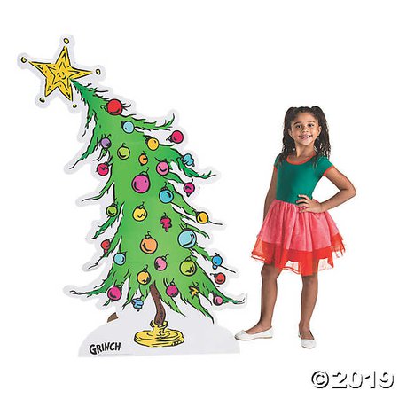 Dr. Seuss™ The Grinch Christmas Tree Cardboard Stand-Up | Oriental Trading