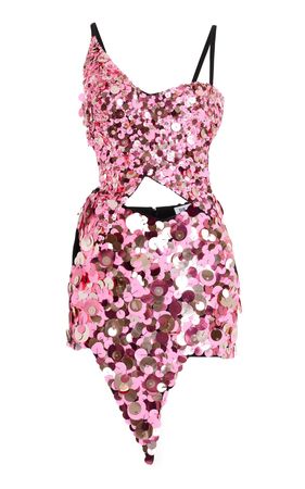 Astra Cutout Sequined Mini Dress By The Attico | Moda Operandi